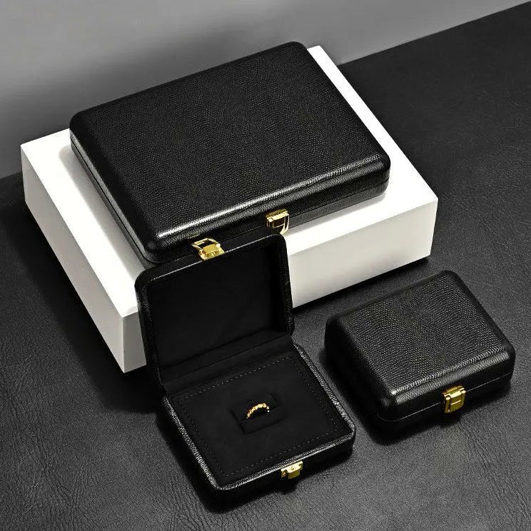 Saffiano Black — custom jewelry box series CN-128 by Chung Ngai